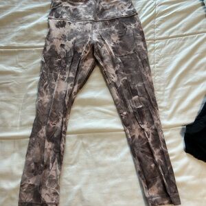 lululemon athletica Tie-Dye Leggings - Gray and Cream